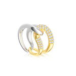 Load image into Gallery viewer, 14k Diamond Accented Interlocking Two Tone Ring