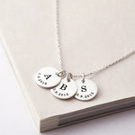 Load image into Gallery viewer, Dainty Personalized Disc Initial & Date Necklace