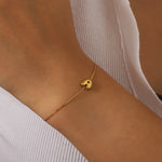 Load image into Gallery viewer, Dainty Bubble Letter Initial Bracelet