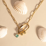 Load image into Gallery viewer, Personalized Carabiner Name & Birthstone Necklace