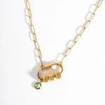 Load image into Gallery viewer, Personalized Carabiner Name & Birthstone Necklace