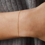 Load image into Gallery viewer, 18k S925 Minimal Thin Curb Bracelet