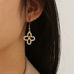 Load image into Gallery viewer, Classy Floral Letter Initial Earrings