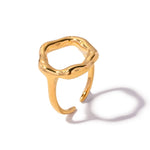 Load image into Gallery viewer, 18k Melted Flower Open Ring
