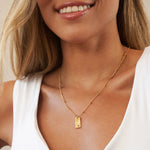 Load image into Gallery viewer, Personalized Name Dainty Satellite Chain Birth Flower & Stone Necklace