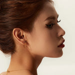Load image into Gallery viewer, Elegant Heart Hoop Earrings