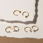Load image into Gallery viewer, Rima Bar Huggie Earrings