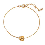 Load image into Gallery viewer, Dainty Bubble Letter Initial Bracelet