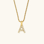 Load image into Gallery viewer, Maeve Diamond Initial Letter Necklace