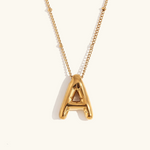 Load image into Gallery viewer, Balloon Gold Initial Necklace