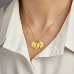Load image into Gallery viewer, Dainty Personalized Disc Initial & Date Necklace