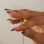 Load image into Gallery viewer, Dainty Bubble Letter Initial Bracelet