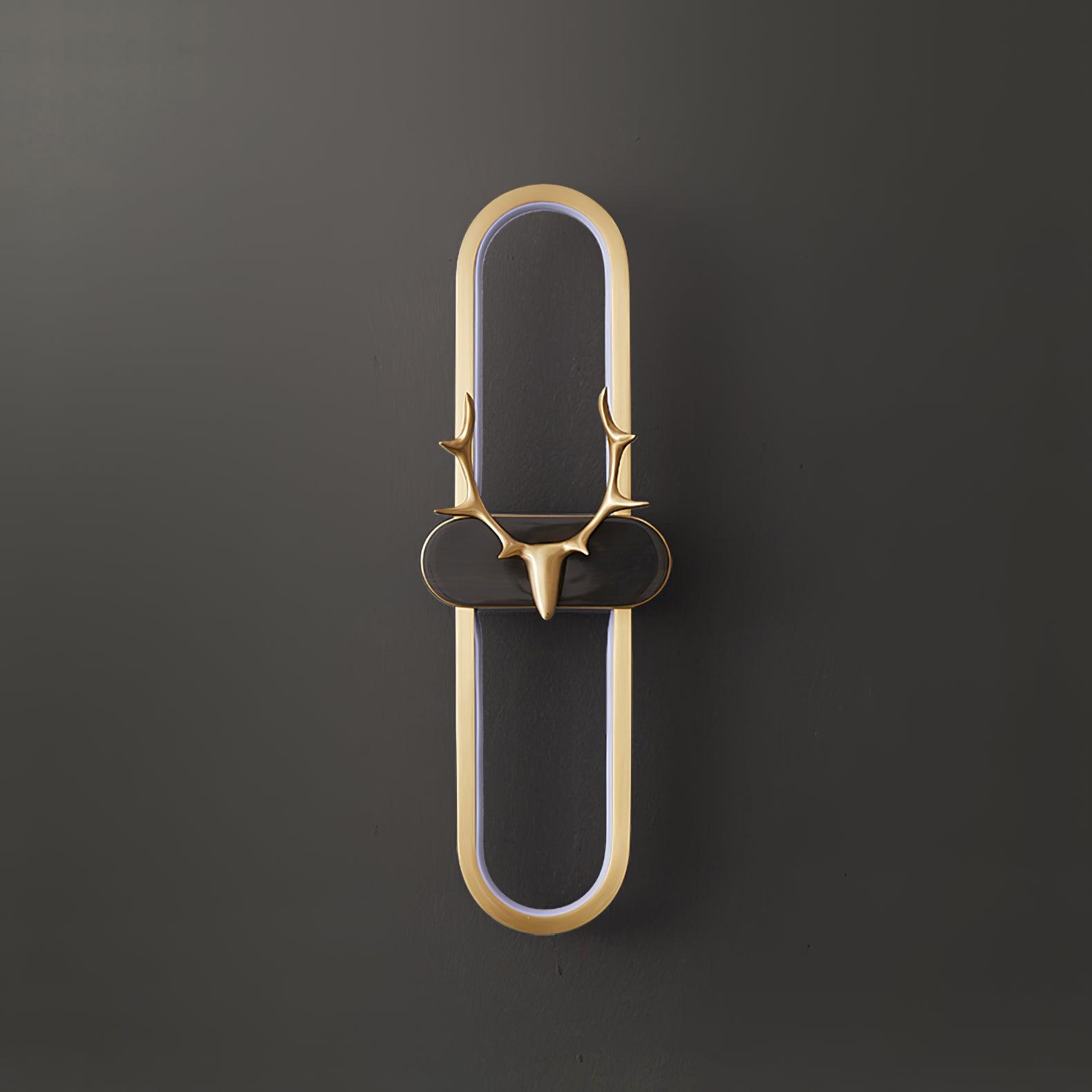 Brass Antlers Midcentury Modern Wall Lamp