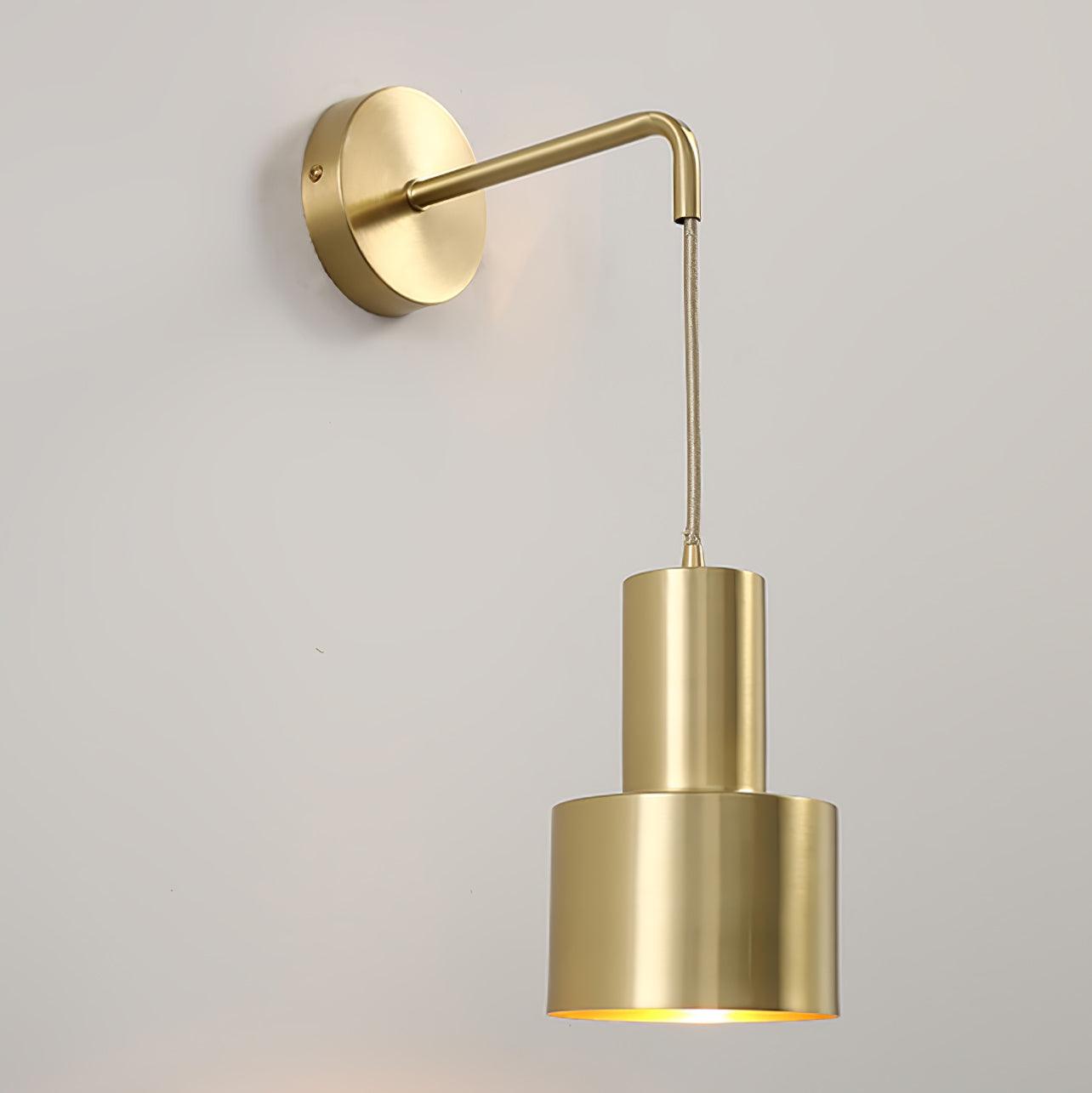 Square Black And Brass Finish Wall Sconce