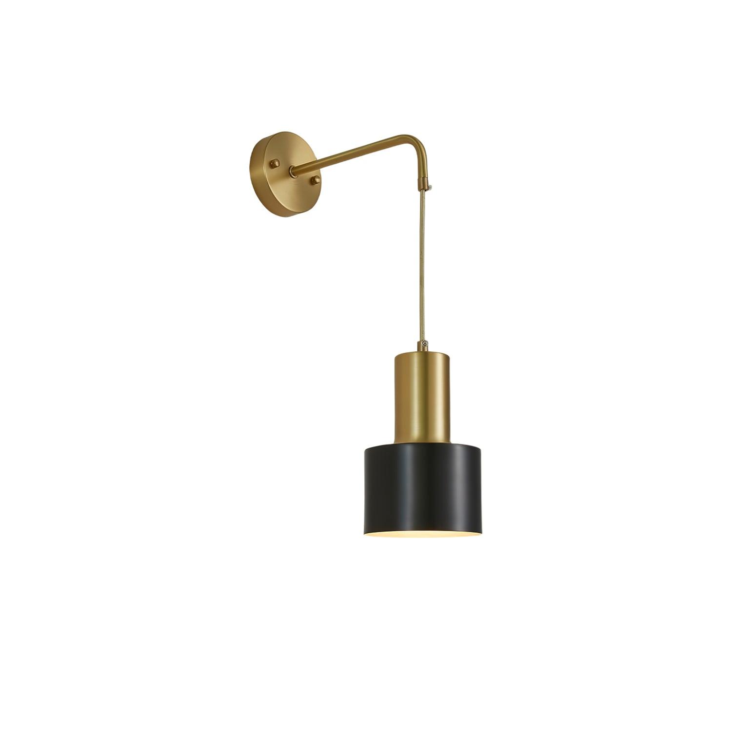 Square Black And Brass Finish Wall Sconce