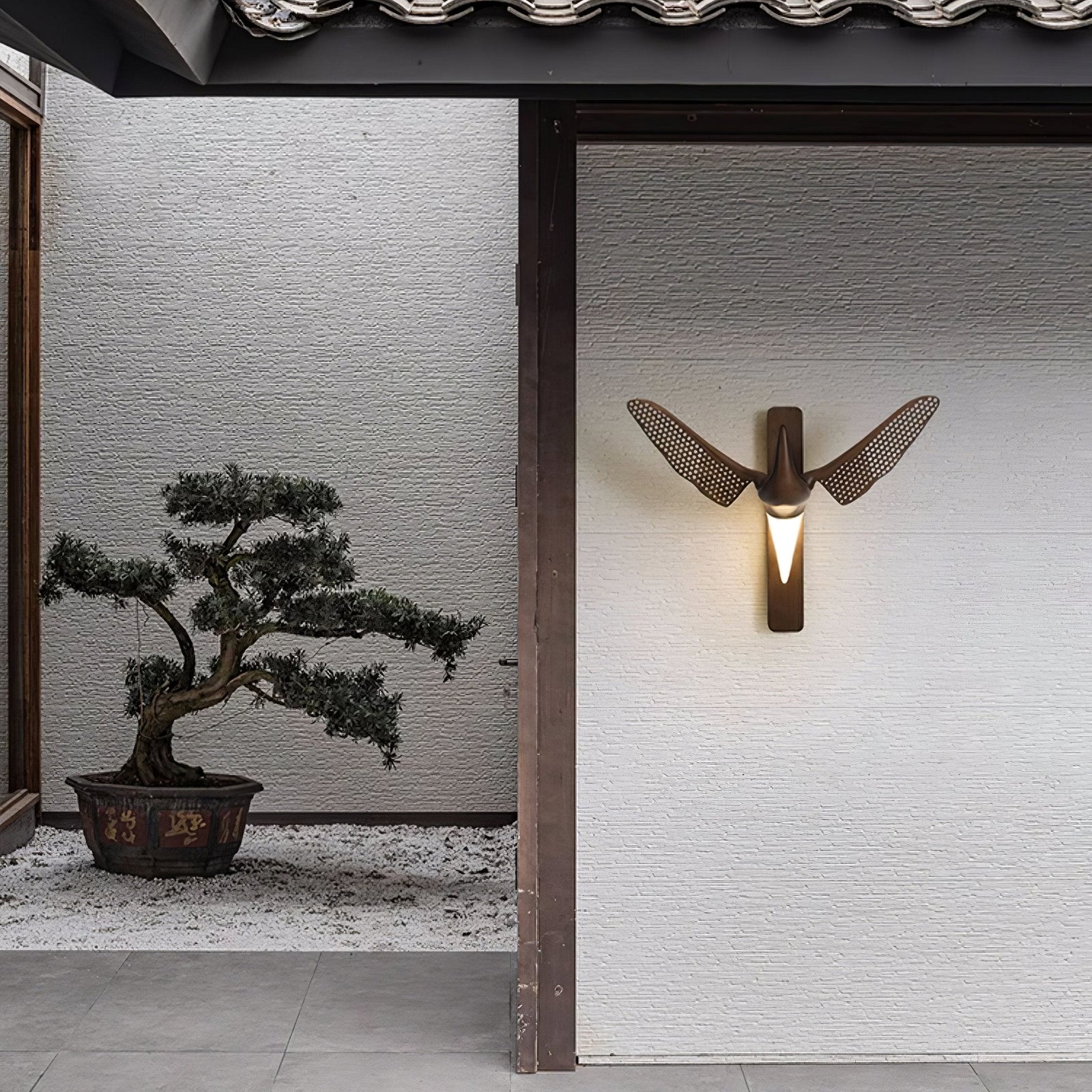 Wood Bird Sculptural Nordic Inspired Wall Light