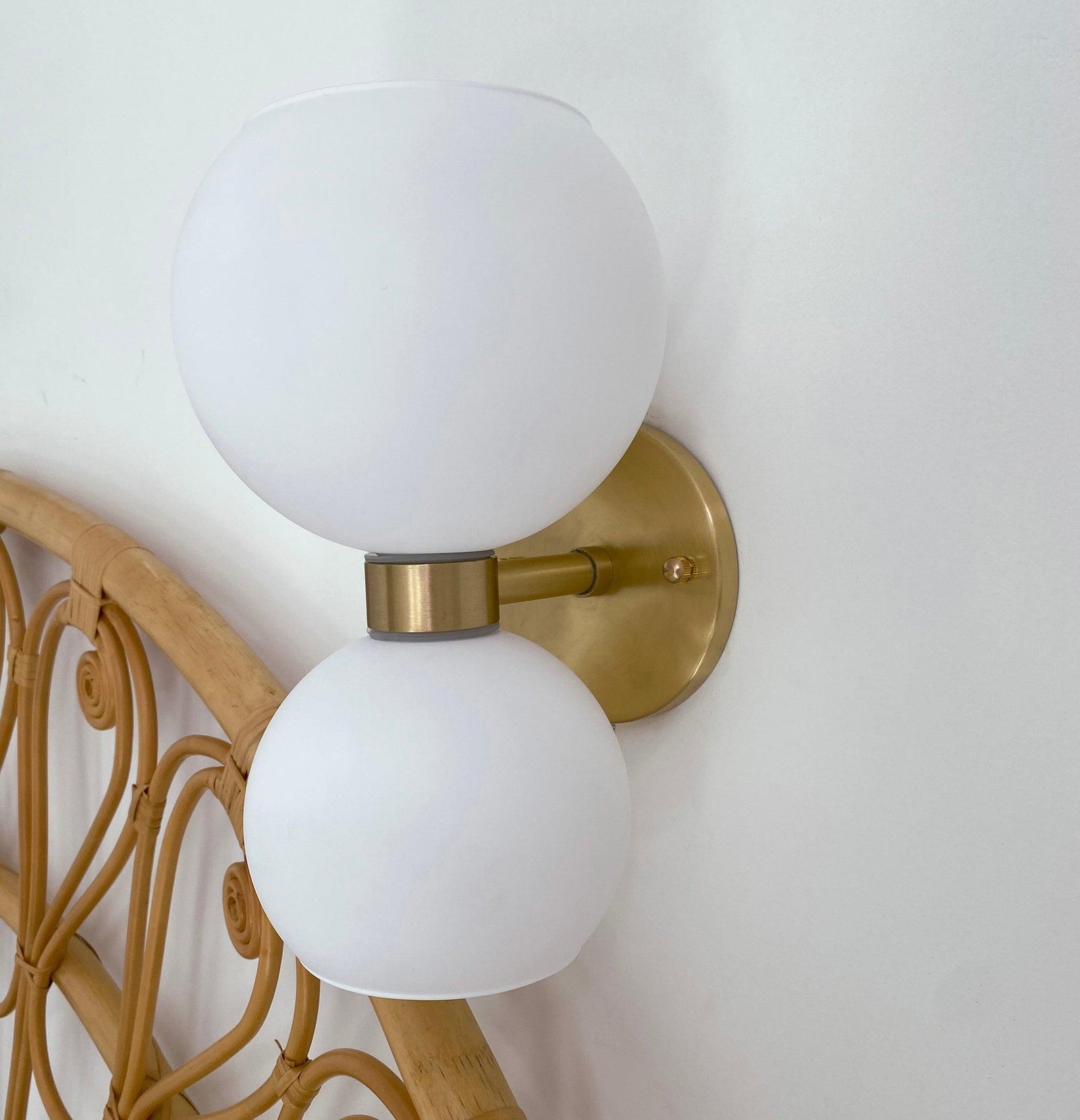 Round Opal Glass Nordic Inspired Wall Sconce