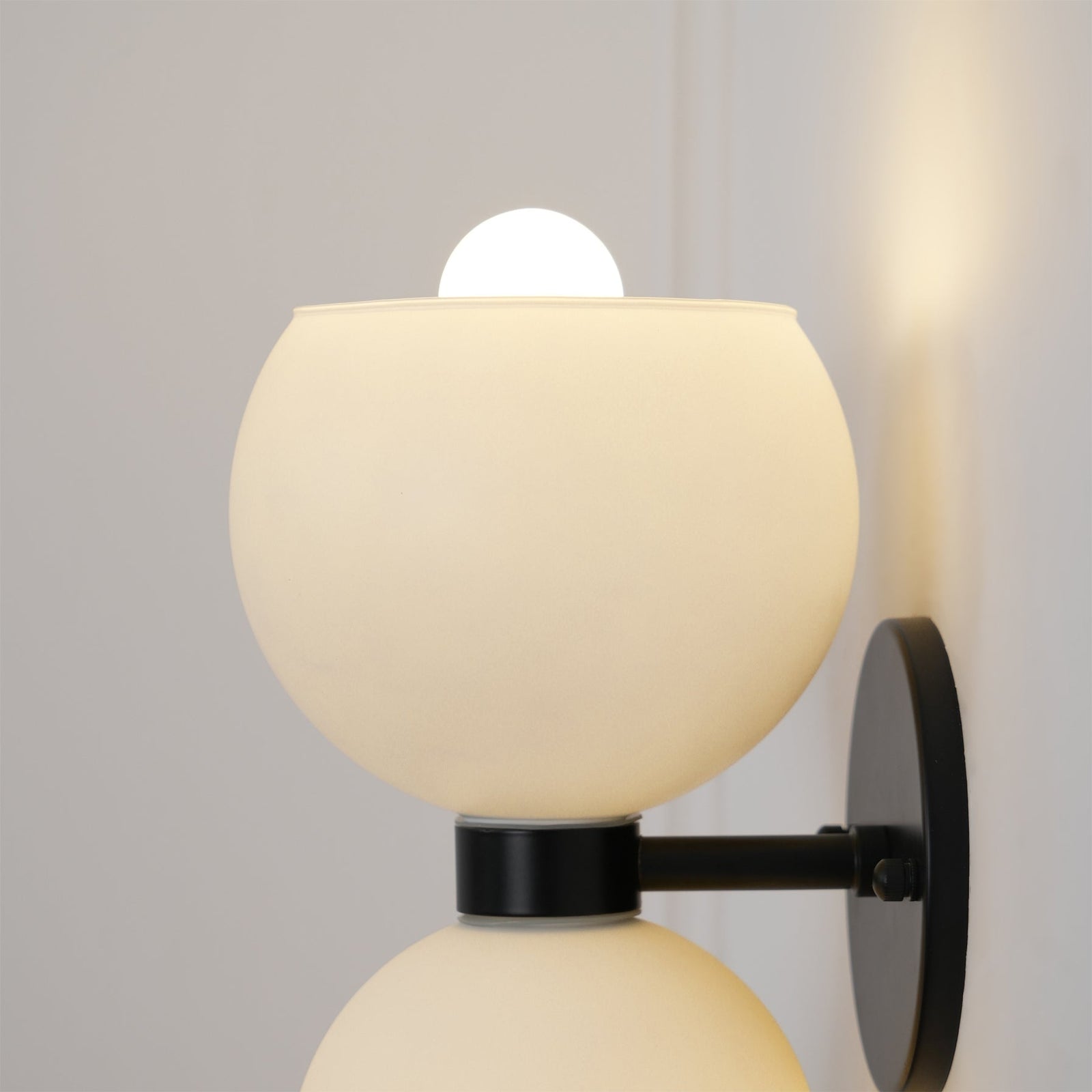 Round Opal Glass Nordic Inspired Wall Sconce