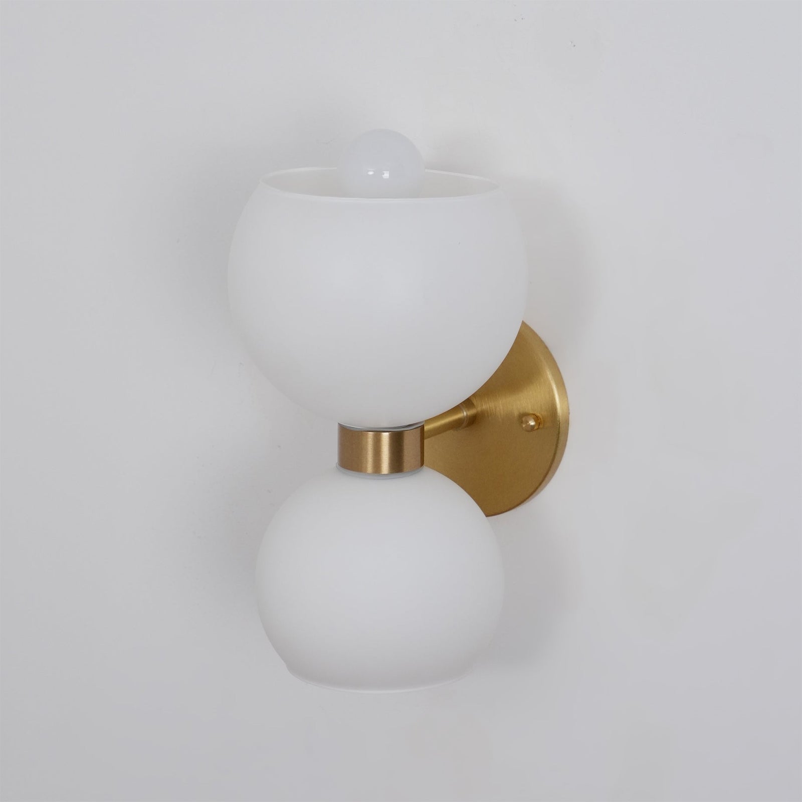 Round Opal Glass Nordic Inspired Wall Sconce
