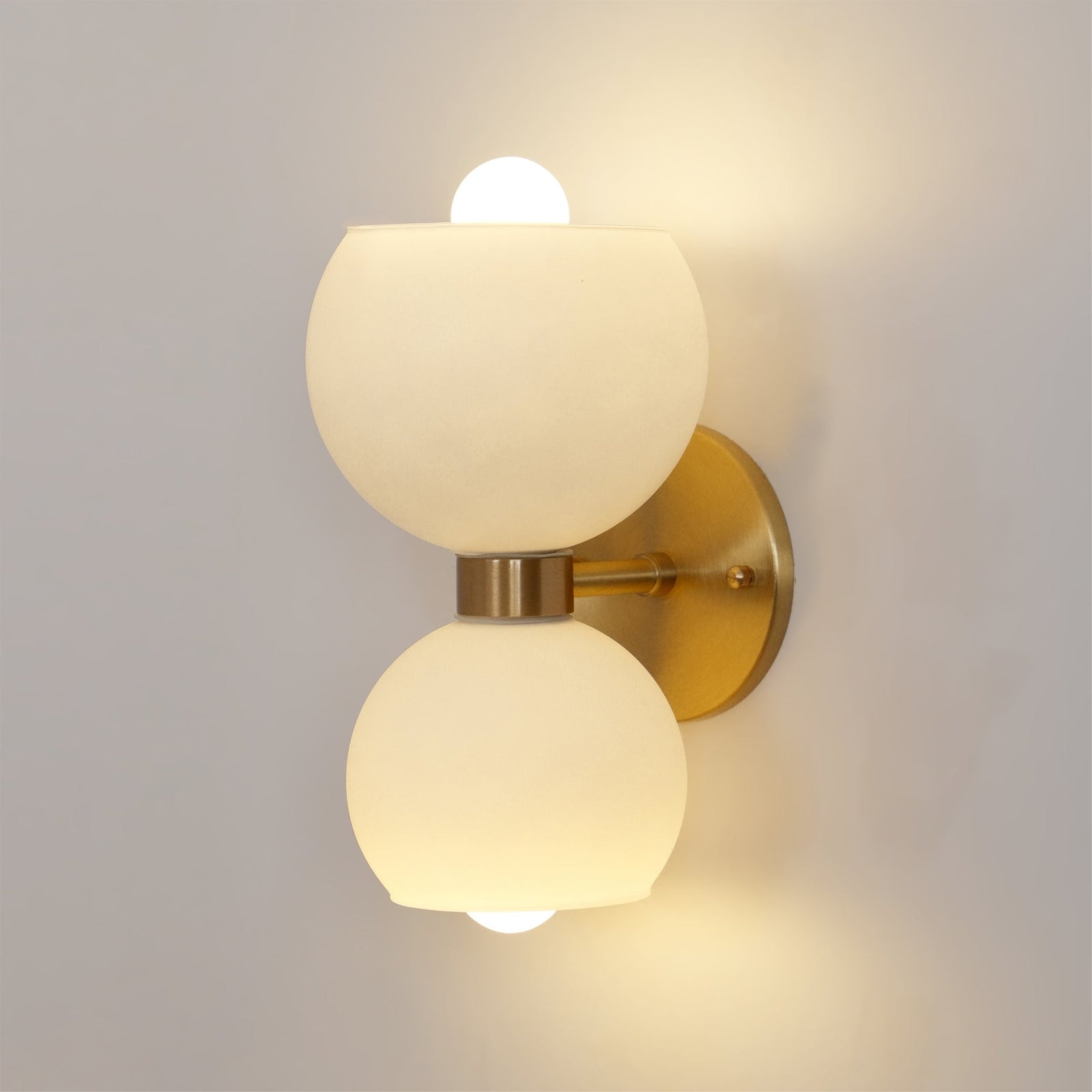 Round Opal Glass Nordic Inspired Wall Sconce