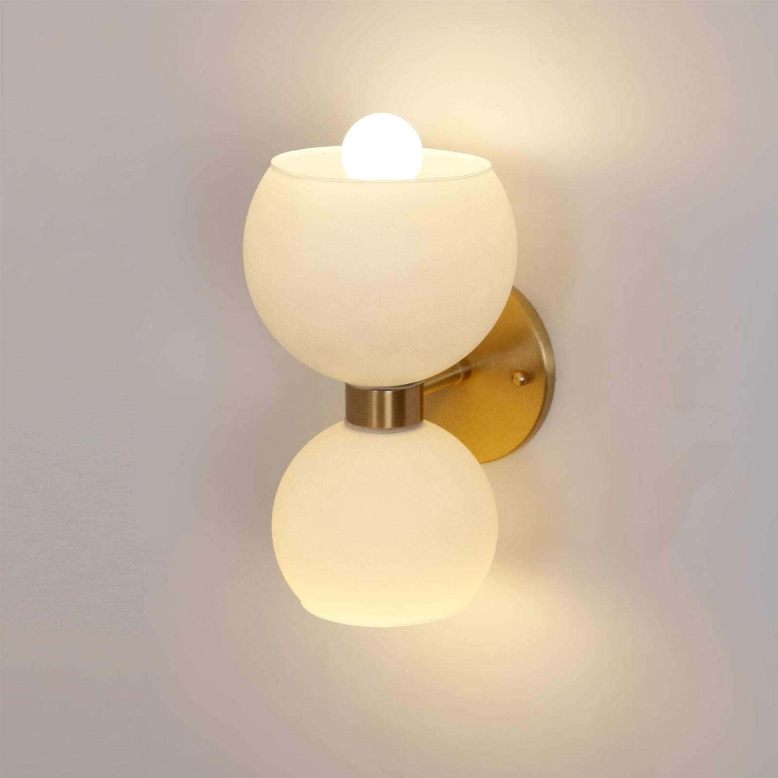 Round Opal Glass Nordic Inspired Wall Sconce