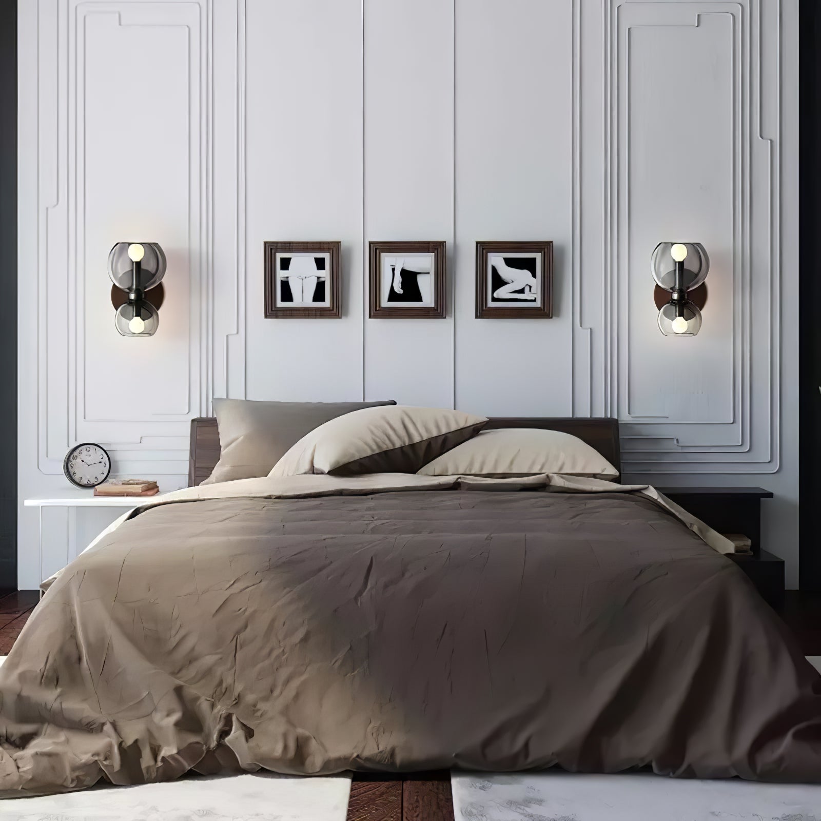 Round Opal Glass Nordic Inspired Wall Sconce