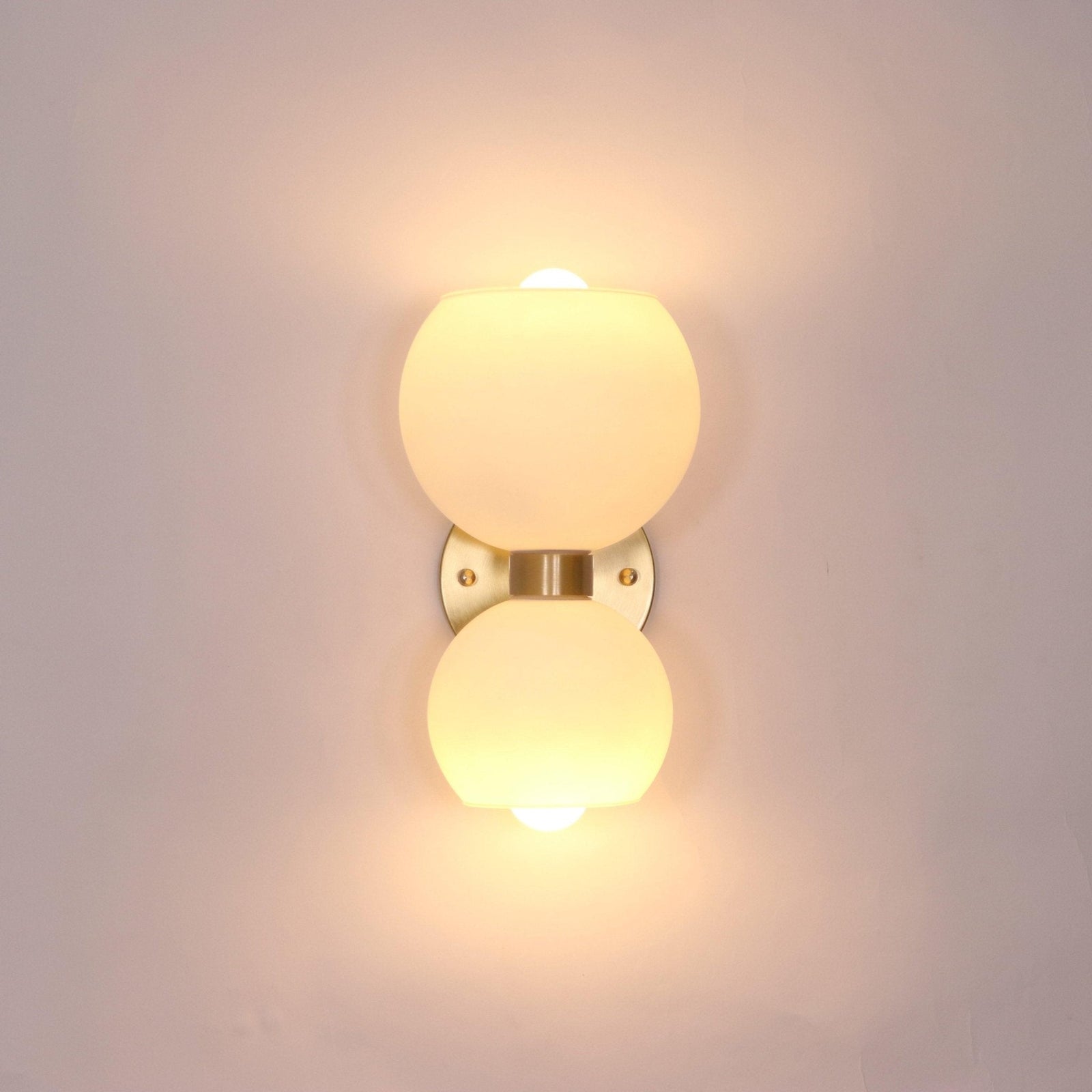 Round Opal Glass Nordic Inspired Wall Sconce