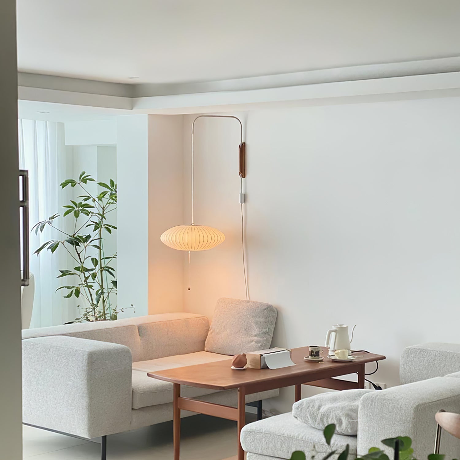 Spherical Contemporary Wall Sconce Swivel Arm