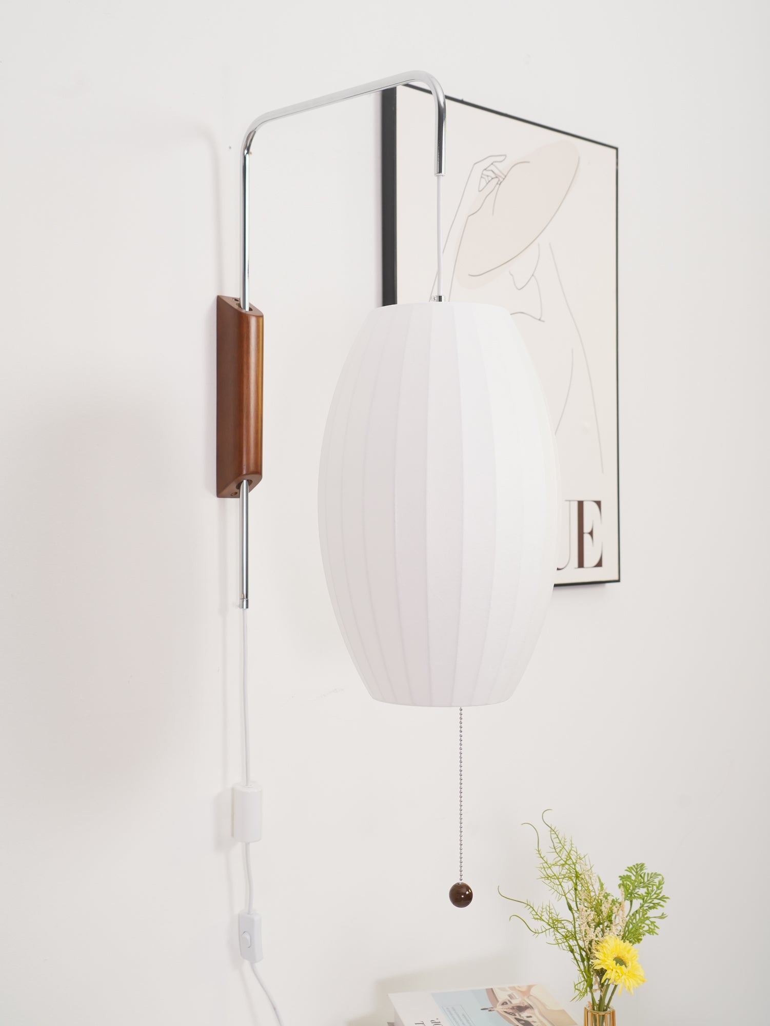 Spherical Contemporary Wall Sconce Swivel Arm