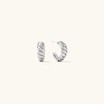 Load image into Gallery viewer, Croissant Bow Earrings