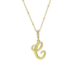 Load image into Gallery viewer, Elegant Cursive Font Satellite Chain Initial Necklace