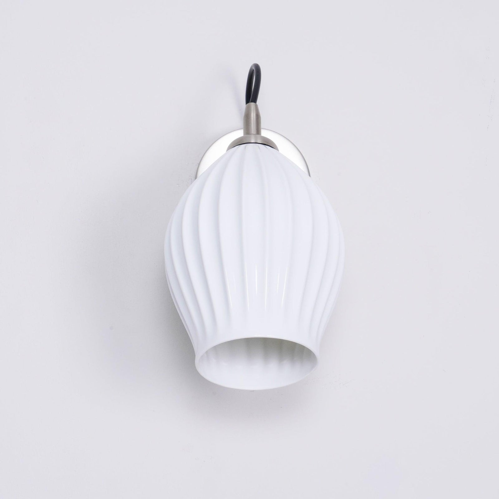 Ceramic Ribbed Nordic Inspired Wall Light