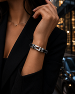 Load image into Gallery viewer, Unisex Eternal Love Knot Leather Bracelet