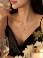 Load image into Gallery viewer, Charming Butterfly Diamond Dazzle Necklace