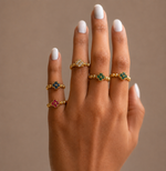 Load image into Gallery viewer, Resizable Trio Textured Floral Rings