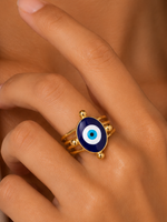 Load image into Gallery viewer, 18k Bohemian Evil Eye Rings