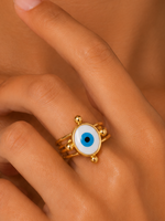 Load image into Gallery viewer, 18k Bohemian Evil Eye Rings