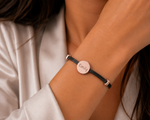 Load image into Gallery viewer, 18k Custom Suede Circle Name Bracelet