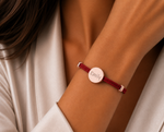 Load image into Gallery viewer, 18k Custom Suede Circle Name Bracelet
