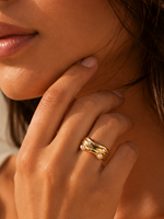Load image into Gallery viewer, Textured Pearl & Diamond Accented Ring