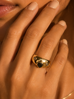 Load image into Gallery viewer, Chunky Black Teardrop Ring