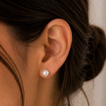 Load image into Gallery viewer, Lucia Medium Classic Pearl Earrings