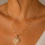 Load image into Gallery viewer, Love Heart Pendant Double Layered Necklace