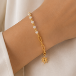 Load image into Gallery viewer, Golden Paperclip Boho Sun Bracelet