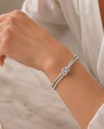 Load image into Gallery viewer, Diamond Knot Cuff Bracelet