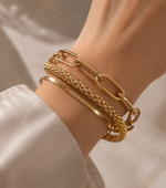 Load image into Gallery viewer, 3pc Chunky & Elegant Bracelet Stack