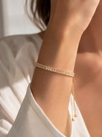 Load image into Gallery viewer, Baguette Crystal Adjustable Tennis Bracelets