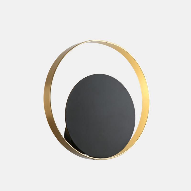 Interlocking Circular Ring Brass Finish Wall Lamp
