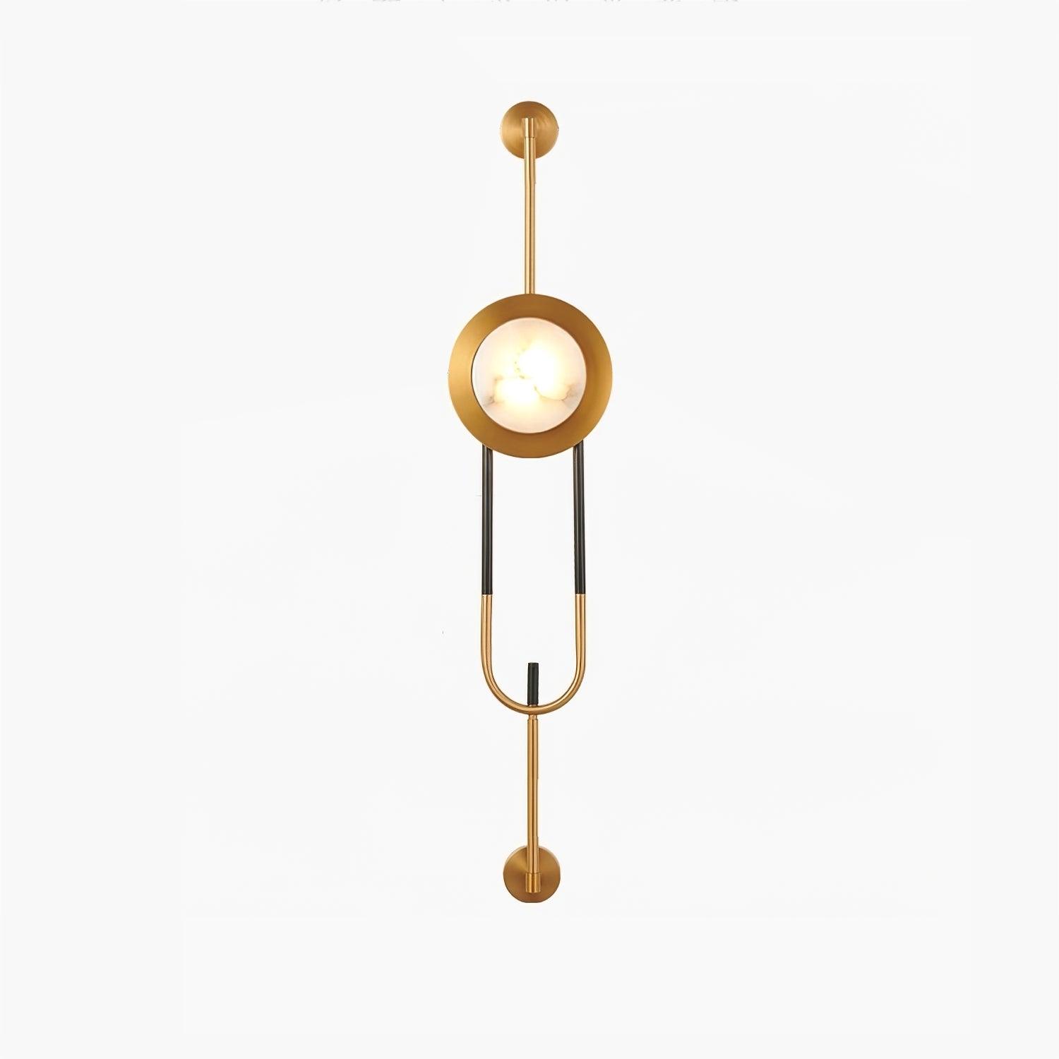 Circular Marble Gold Tone Finish Wall Light