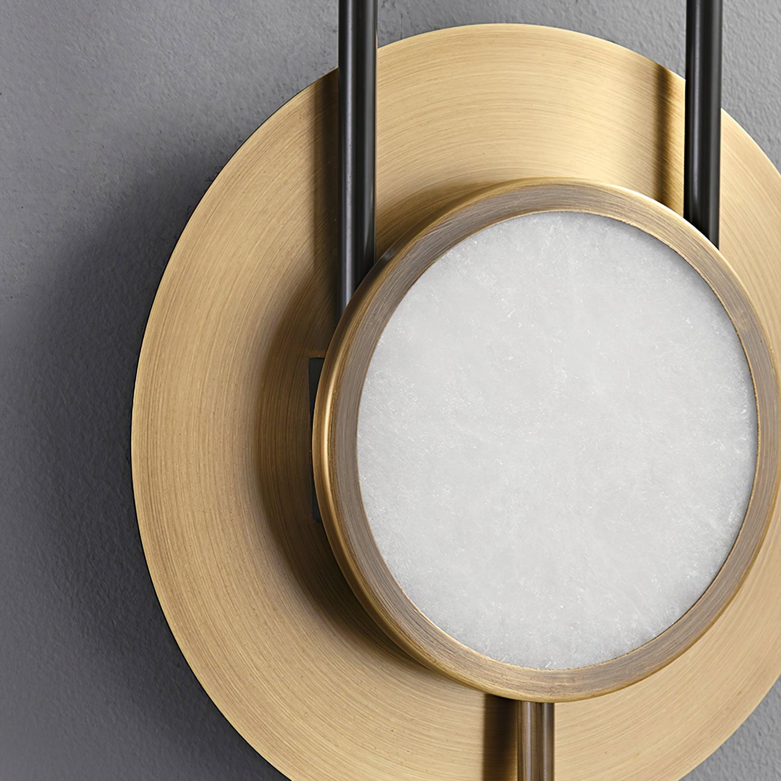 Circular Marble Gold Tone Finish Wall Light